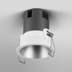 OSRAM LED-Einbauspot TWIST, weiß/silber, 830, Ø 7 cm, Metall