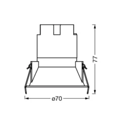 OSRAM LED-Einbauspot TWIST, weiß/weiß, 840, Ø 7 cm, Metall