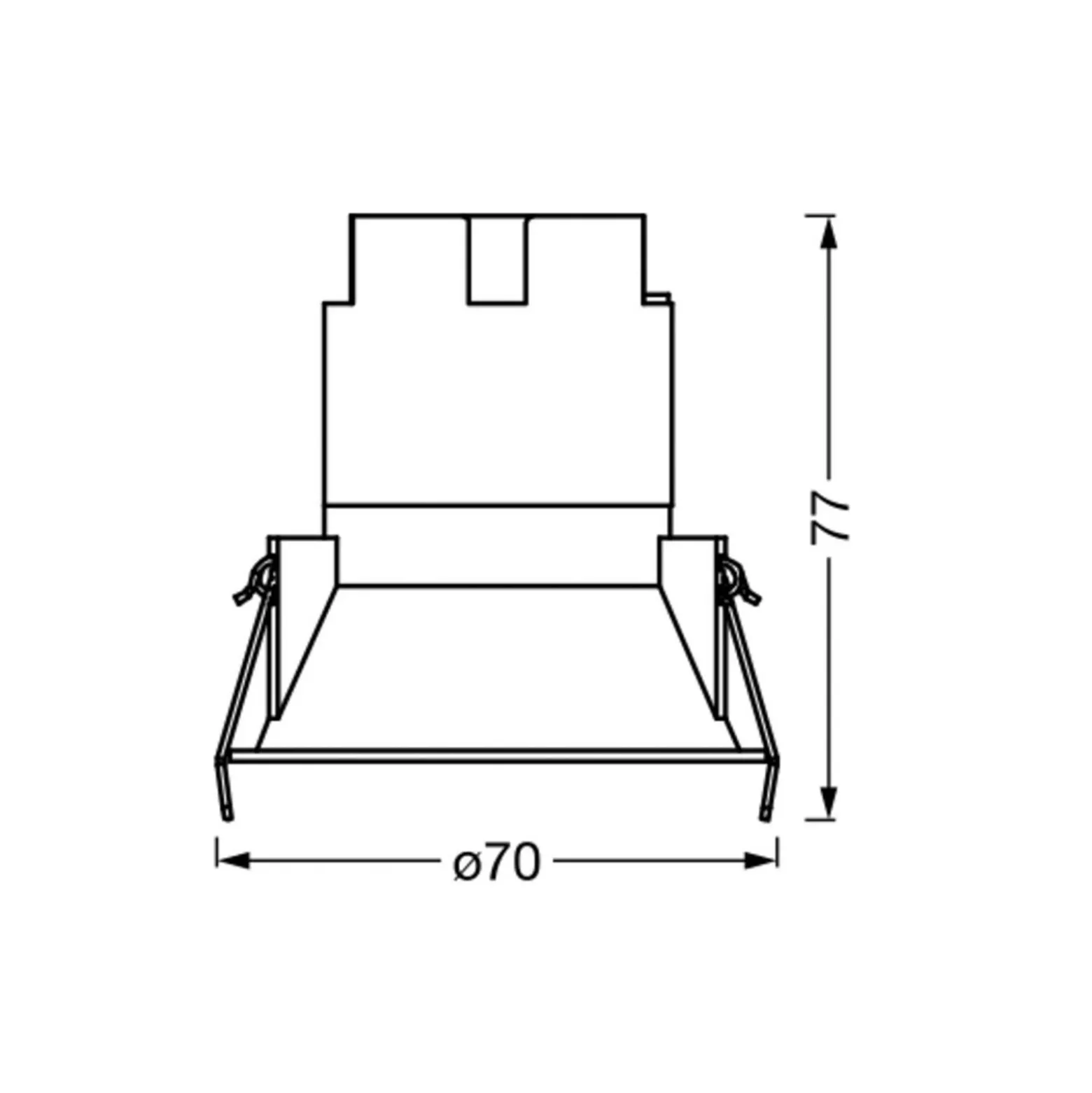 OSRAM LED-Einbauspot TWIST, weiß/weiß, 840, Ø 7 cm, Metall