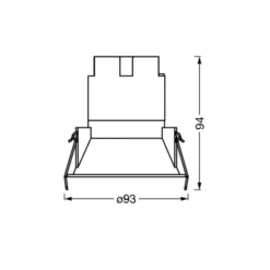 OSRAM LED-Einbauspot TWIST, weiß/weiß, 830, Ø 9,3 cm, Metall