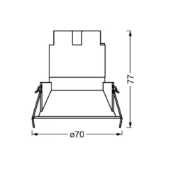 OSRAM LED-Einbauspot TWIST, weiß/weiß, 830, Ø 7 cm, Metall