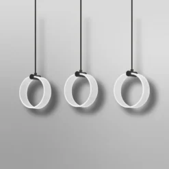 OSRAM LED-Hängelampe Decor Circle, 3-fl. lang, CCT, schwarz