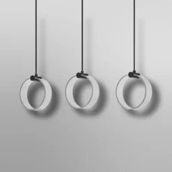 OSRAM LED-Hängelampe Decor Circle, 3-fl. lang, CCT, schwarz