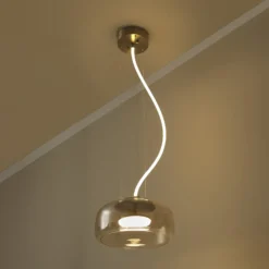 OSRAM LED-Hängelampe DECOR GLOW, amber/gold, Ø 38 cm up/down
