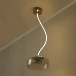 OSRAM LED-Hängelampe DECOR GLOW, amber/gold, Ø 38 cm up/down