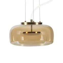 OSRAM LED-Hängelampe DECOR GLOW, amber/gold, Ø 38 cm up/down