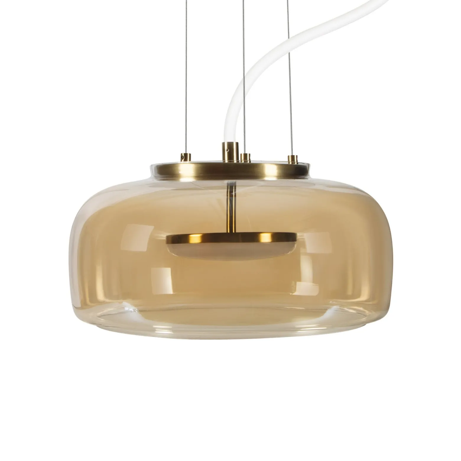 OSRAM LED-Hängelampe DECOR GLOW, amber/gold, Ø 38 cm up/down