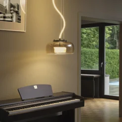 OSRAM LED-Hängelampe DECOR GLOW grau/schwarz Ø 38 cm up/down