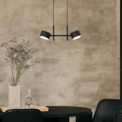 OSRAM LED-Hängeleuchte Decor Kyoto, 2-flg., schwarz, dimmbar
