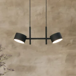 OSRAM LED-Hängeleuchte Decor Kyoto, 2-flg., schwarz, dimmbar