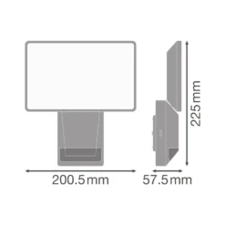 OSRAM LED-Sensor-Außenstrahler ENDURA PRO FLOOD, grau, 27 W