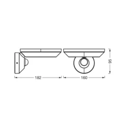OSRAM LED-Sensor-Außenwandlampe ENDURA STYLE grau 18 cm IP65