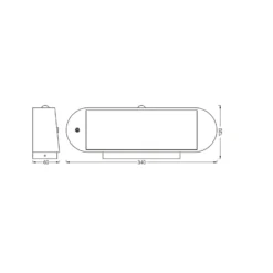 OSRAM LED-Sensor-Wandlampe ENDURA STYLE SOLAR OVAL 34 cm 840