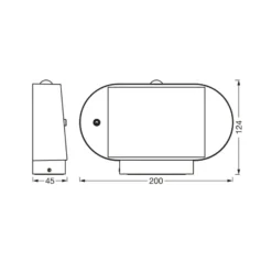 OSRAM LED-Sensor-Wandlampe ENDURA STYLE SOLAR OVAL 20 cm 830
