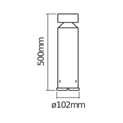 OSRAM LED-Sockellampe ENDURA STYLE CYLINDER, edelstahl 50 cm