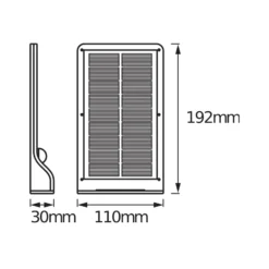 OSRAM LED-Solar-Außenwandleuchte DOORLED, silber Sensor IP44