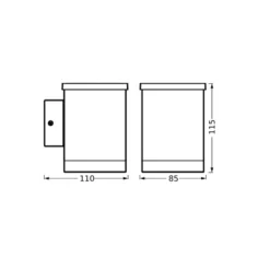OSRAM LED-Solar-Außenwandleuchte ENDURA STYLE QUADRO, grafit