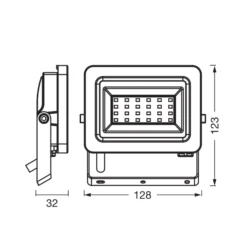 OSRAM LED-Strahler Floodlight EA, 5 W, IP65, schwarz, Alu