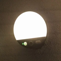 OSRAM SMART+ WiFi Außenwandlampe ROUND, Kamera, Sensor, grau