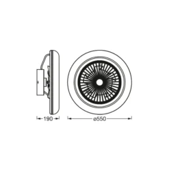 OSRAM SMART+ WiFi LED-Deckenventilator ROUND weiß leise 55cm