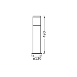 OSRAM Sockellampe ENDURA CLASSIC EBRO, dunkelgrau 49 cm IP44