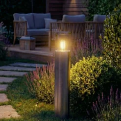 OSRAM Sockellampe ENDURA CLASSIC EBRO, Edelstahl, 49 cm IP44