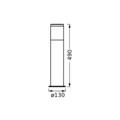 OSRAM Sockellampe ENDURA CLASSIC EBRO, Edelstahl, 49 cm IP44