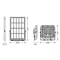 OSRAM Solar-Außenstrahler ENDURA, 30 W, Sensor, 4.000 K IP65