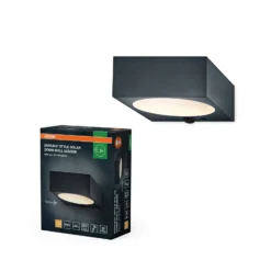 OSRAM Solar-Wandlampe ENDURA STYLE DOWN, grau, Sensor, IP65