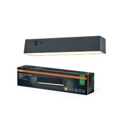 OSRAM Solar-Wandlampe ENDURA STYLE SHORE, grau, Sensor, IP54