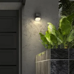 OSRAM Solar-Wandlampe ENDURA STYLE TURN, grau, Sensor, IP54