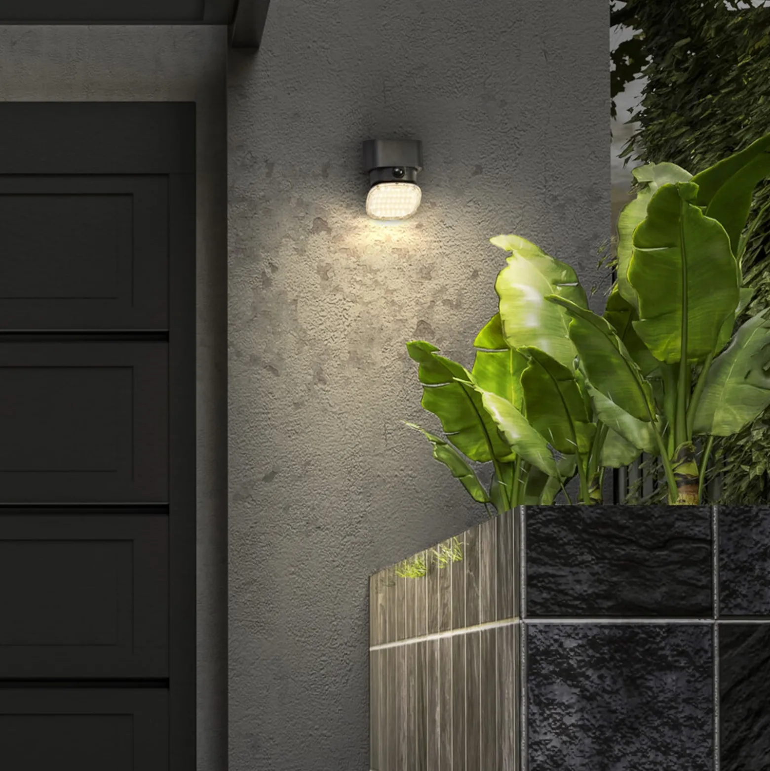 OSRAM Solar-Wandlampe ENDURA STYLE TURN, grau, Sensor, IP54