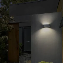 OSRAM Solar-Wandlampe ENDURA STYLE UPDOWN, grau, Sensor IP65