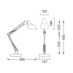 OSRAM Tischleuchte Office Line Desk Pear, schwarz, E27