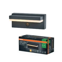 OSRAM Wandleuchte ENDURA STYLE ROBUST, grau, Sensor IP54 USB