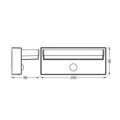 OSRAM Wandleuchte ENDURA STYLE ROBUST, grau, Sensor IP54 USB