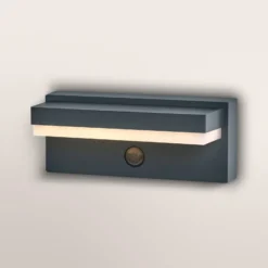OSRAM Wandleuchte ENDURA STYLE ROBUST, grau, Sensor IP54 USB