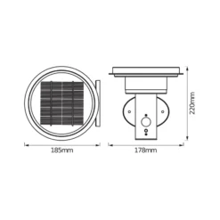 OSRAM Wandleuchte ENDURA STYLE SOLAR DOUBLE CIRCLE edelstahl