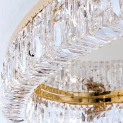 Ovale Premium-Deckenleuchte Ring mit Kristallen