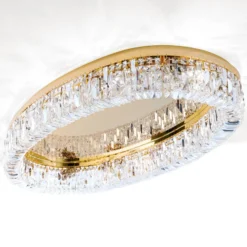 Ovale Premium-Deckenleuchte Ring mit Kristallen