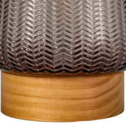 Pauleen Fancy Glamour E27-LED Batterie taupe Holz