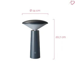 Pauleen LED-Akku-Tischlampe ADORABLE SPARK, grau, 21 cm IP44
