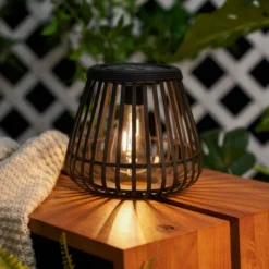 Pauleen LED-Solar-Tischlampe SUNSHINE GLIMMER, schwarz, IP44