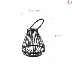 Pauleen LED-Solartischlampe SUNSHINE SPARK schwarz 34cm IP44