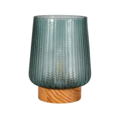 Pauleen Pretty Glamour E27-LED türkis Holzfuß
