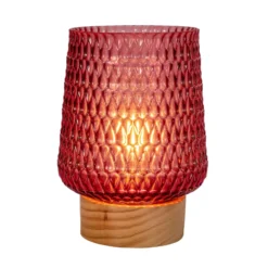 Pauleen Rose Glamour E27-LED Batterie Holzfuß