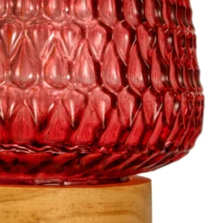 Pauleen Rose Glamour E27-LED Batterie Holzfuß