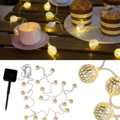 Pauleen Sunshine Glamour Solar-Lichterkette silber