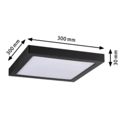 Paulmann Abia LED-Panel 4.000K eckig 30cm schwarz