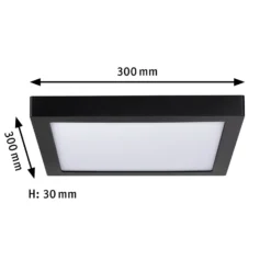 Paulmann Abia LED-Panel 30x30 cm 2.700K schwarz